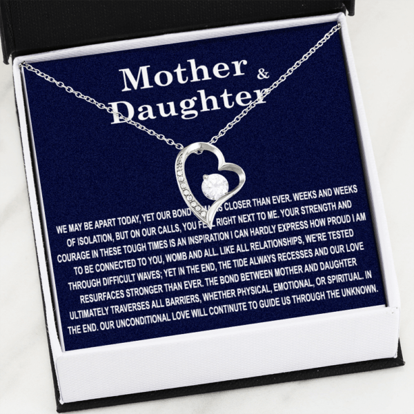 Love will continue to guide us through the unknow forever love hearts necklace, mother daughter necklace, gift for mom