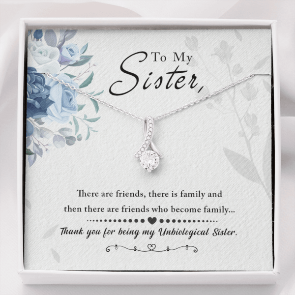There are friends there is family and then there are friends that become family necklace, gift for sister, to my sister necklace