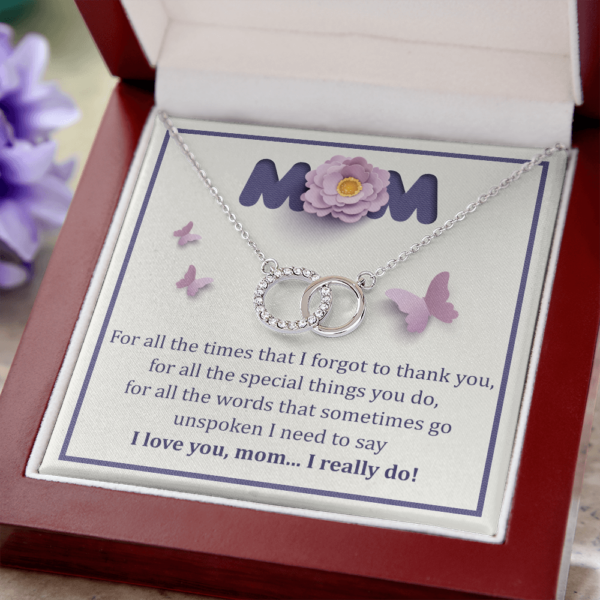 Perfect Pair Necklace to mom, I Loved you MOM, I really do, to my mother daughter necklace