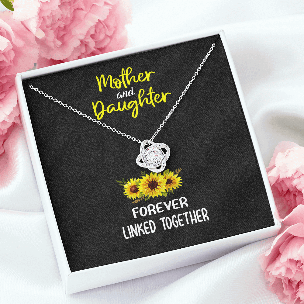Mother and Daughter Necklace - Mother and Daughter Forever Linked Together Jewelry - To my Daughter Necklace