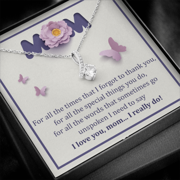 This beautiful sparkly pendant for mom, I love you mom I really do alluring necklace, to my mother daughter necklace