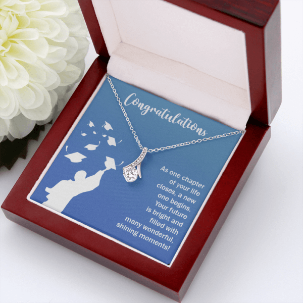 To my daughter necklace college graduation gift from mom as one chapter of your life closes a new one begins Your future is bright and filled with many wonderful shining moments alluring gift college graduation for daughter.