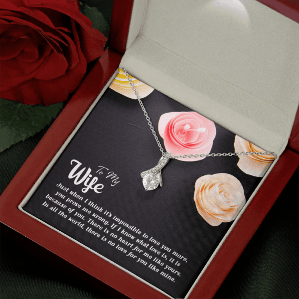 Alluring Luxury box necklace for wife There is no heart for me like yours In all the world there is no love for you like mine Luxury Necklace by LoveSkyCenter.com