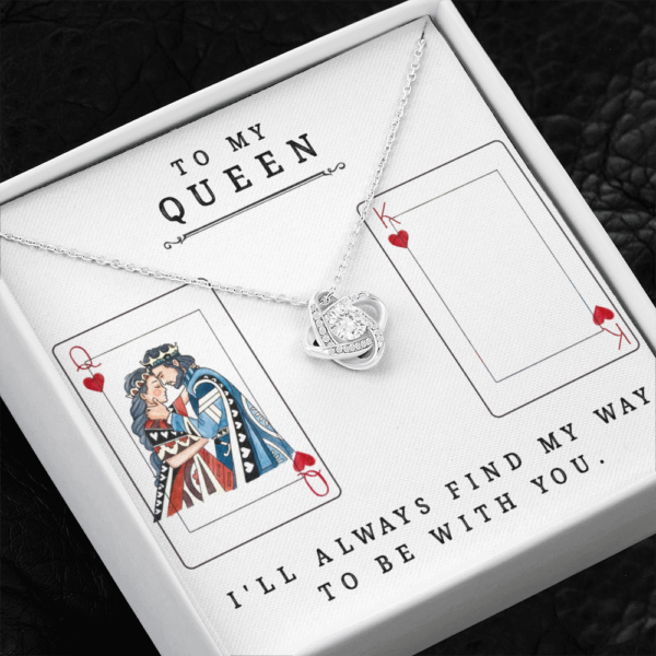 To my Queen I will always find my way to be with you necklace for wife or girlfriend soulmate