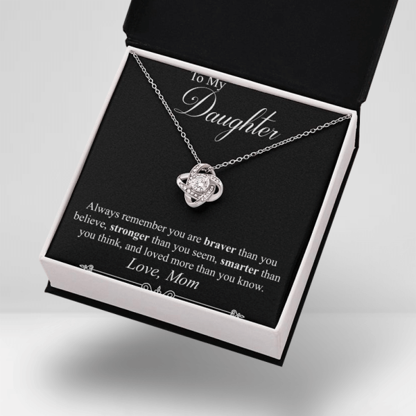 Always remember you are braver than you believe, stronger than you seem necklace love mom - To My Daughter Necklace