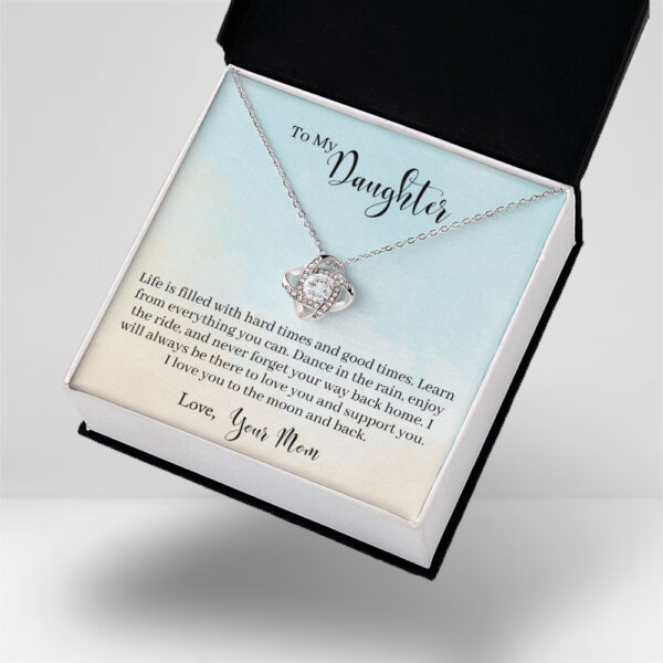Enjoy the ride, and never forget your way back home, I will always be there to love you and support you, I love you to the moon and back - To My Daughter Necklace