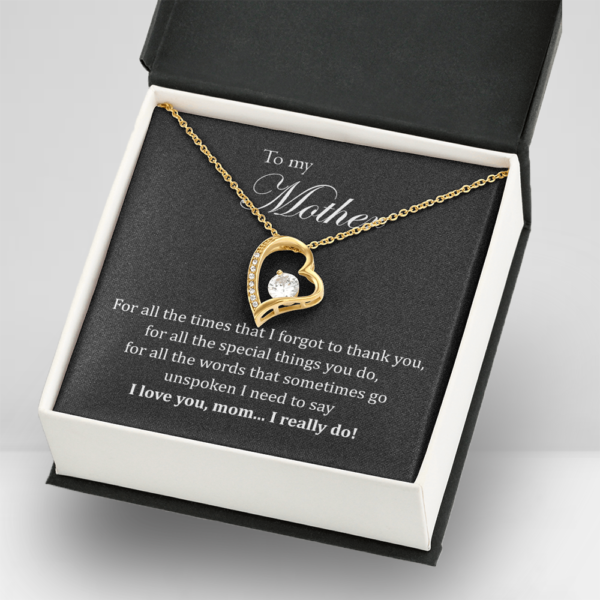For all the times that I forgot to thank you, for all the special things you do - Heart Necklace