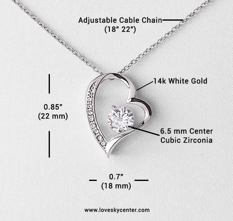 White Gold Heart Necklace