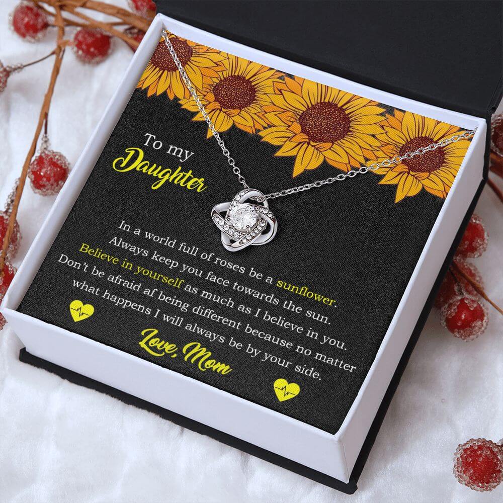 You are my sunshine necklace Mother Daughter – To my Daughter In a world full of roses be a sunflower necklace